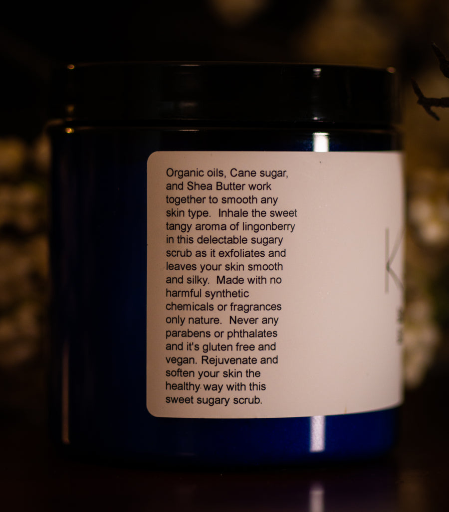 Sweet Lingonberry Sugar Body Scrub - Kahania Natural